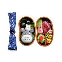 Wholesale Japanese Food Grade Container School Baby Food Wooden Lunch Bento Box Double-layers Lunch Box